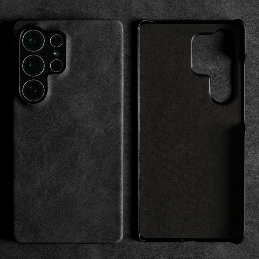For Samsung S26 PLUS Leather Shockproof Phone Case for Galaxy S25 Edge S24 S23Ultra S22 S21 S20FE Fashion Business Cover Fundas