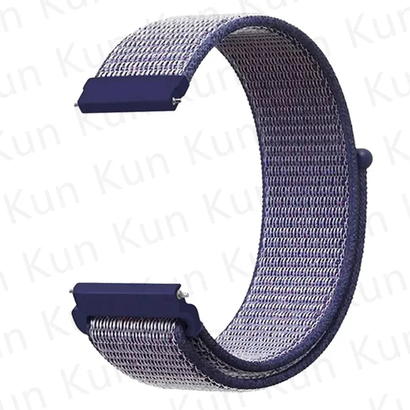 20mm 22mm Band For Samsung Galaxy Watch 6/5/4/5pro/4/6 Classic/active 2 Nylon loop sport bracelet huawei watch GT 4-2-2e-3 Strap