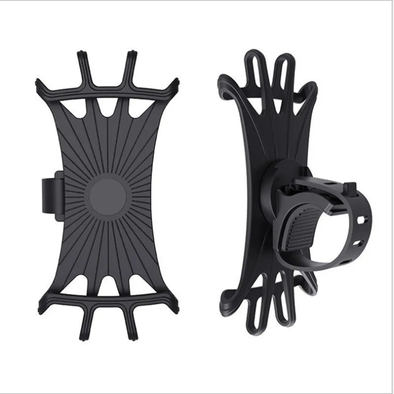 Universal Bike Phone Mount, 360° Rotatable Silicone Holder for 4.7–6.8' Phones, Compatible with IPhone/Samsung Easy Install