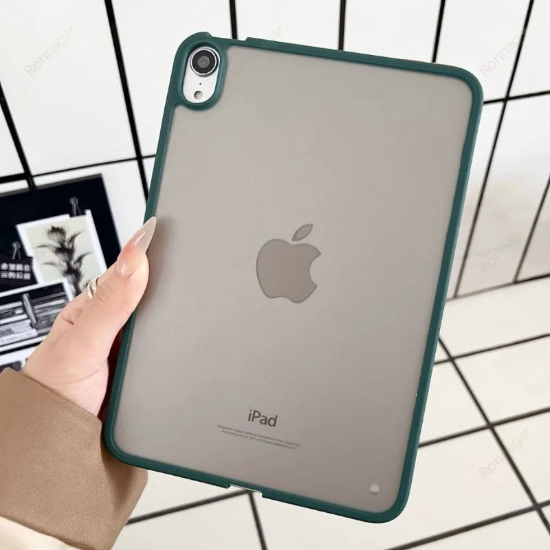 For iPad A16 11th Case iPad 12th A19 10th Air11 13 M4 M3 Air4 5 10.9 10.2 10.5 Matte Transparent Tablet Case Pro11 12.9 13 M5 M4