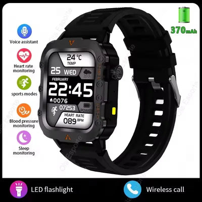 2026 New Rugged Military GPS Smart Watch Men Bluetooth Call Health Monitoring Sports 5ATM Waterproof Smartwatches Man Pk HT30