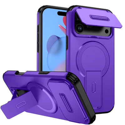 Armor Funda For iPhone 17 Pro Max Case Slide Camera Lens Protector Coque For iPhone17 Pro Air 17Pro Max Wireless Charging Cover