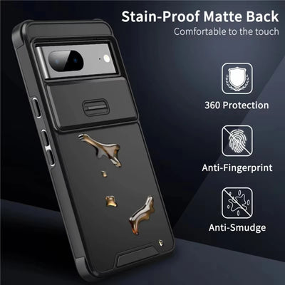 Shockproof Armor Matte Phone Case For Google Pixel 9 Pro XL 9A 8 7 Pro Slide Camera Protection Phone Cover For Pixel 8A 6A Case