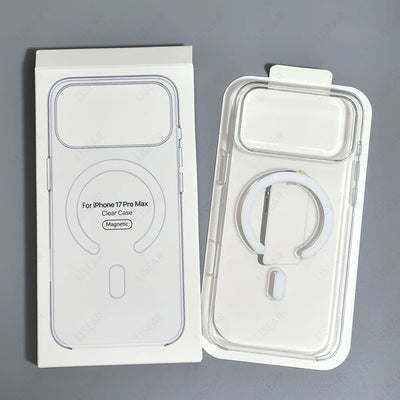 Original For Magsafe Clear Phone Case For iPhone 18 17 16 15 14 13 12 Pro Max Mini Wireless Charging With Touch Camera Button