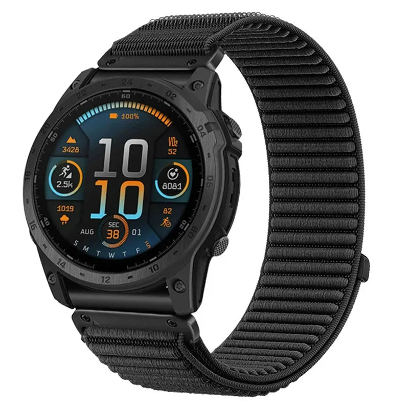 Quick Fit 26/22/20mm Nylon Strap for Garmin Tactix 8 Fenix 8 43/47/51mm 7 Pro 7S 7X 6S 6X 6 5 5S Bracelet Correa Instinct 3 Band