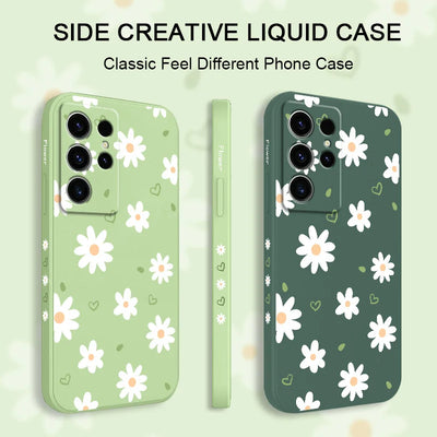 Tender Daisy Phone Case For Samsung Galaxy S25 S24 S23 S22 S21 S20 S10 S10E Ultra Plus FE Note 20 Ultra Plus Cover