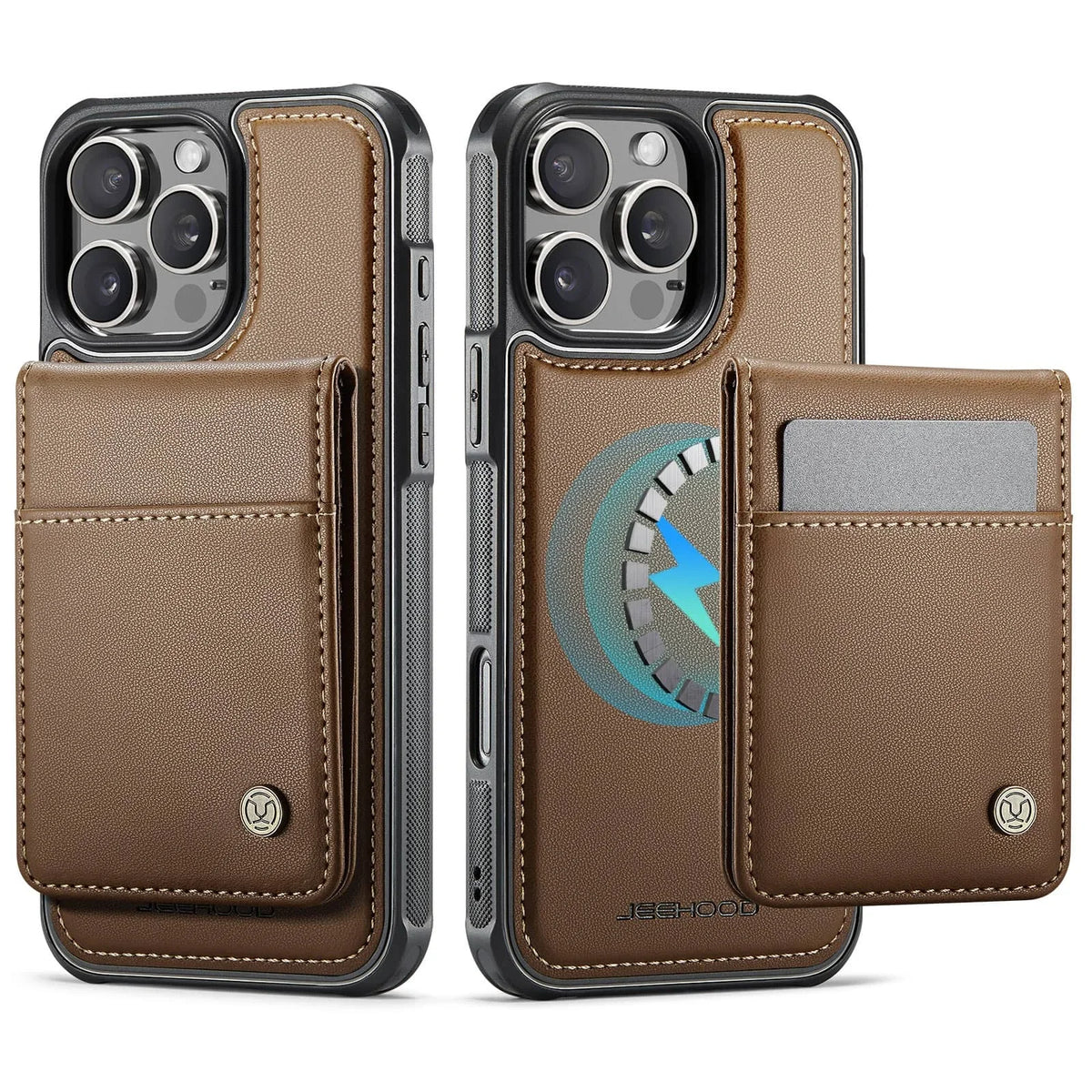 Magnetic 2 in 1 Detachable for iPhone 16/15/14 Pro Max 16 Plus Wallet Case with Card Holder,Magnetic Flip Kickstand Credit Slots