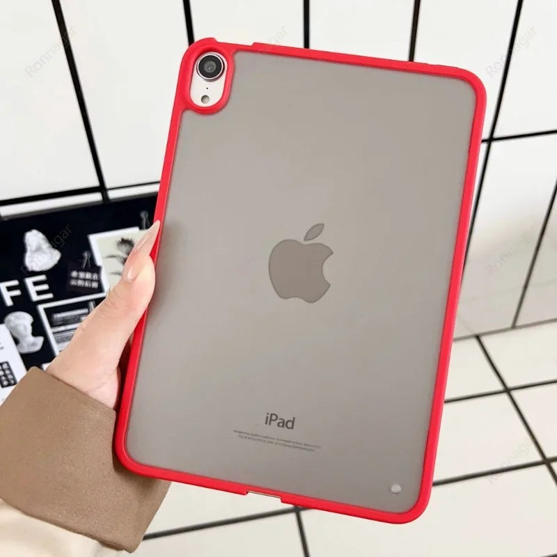 For iPad A16 11th Case iPad 12th A19 10th Air11 13 M4 M3 Air4 5 10.9 10.2 10.5 Matte Transparent Tablet Case Pro11 12.9 13 M5 M4