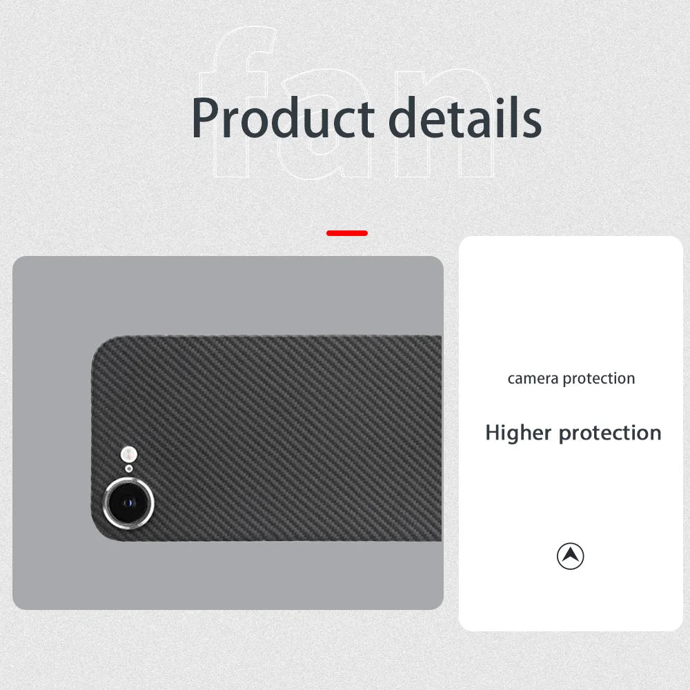 Amstar Magnetic Carbon Fiber Phone Case for iPhone 16e Magsafe Cover Luxury Kevlar Aramid Fiber Magnetic Cases