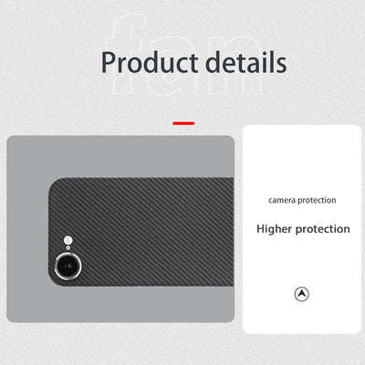 Amstar Magnetic Carbon Fiber Phone Case for iPhone 16e Magsafe Cover Luxury Kevlar Aramid Fiber Magnetic Cases