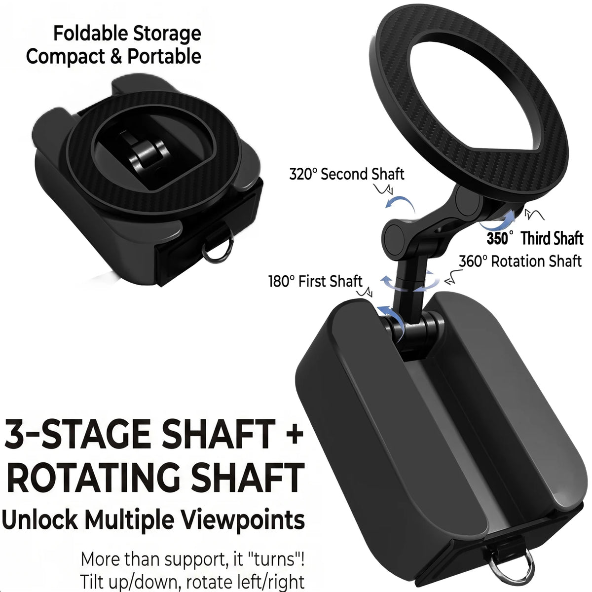 SP668 Magnetic Phone Holder Rotating Folding Electric Vacuum Suction Mag Stand For Car Navigation Gym Kitchen Streaming Bracket