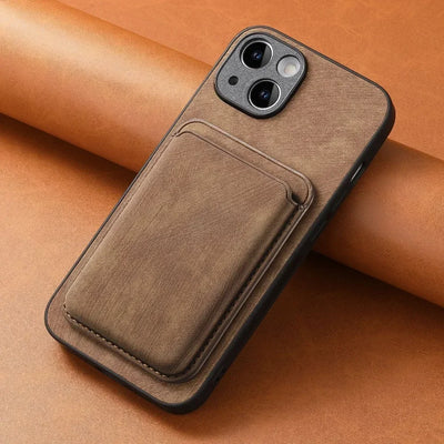 Vintage Leather Case with Detachable Magnetic Wallet Card Holder For iPhone 11 12 13 14 15 16 17 Pro Max Plus Protective Cover