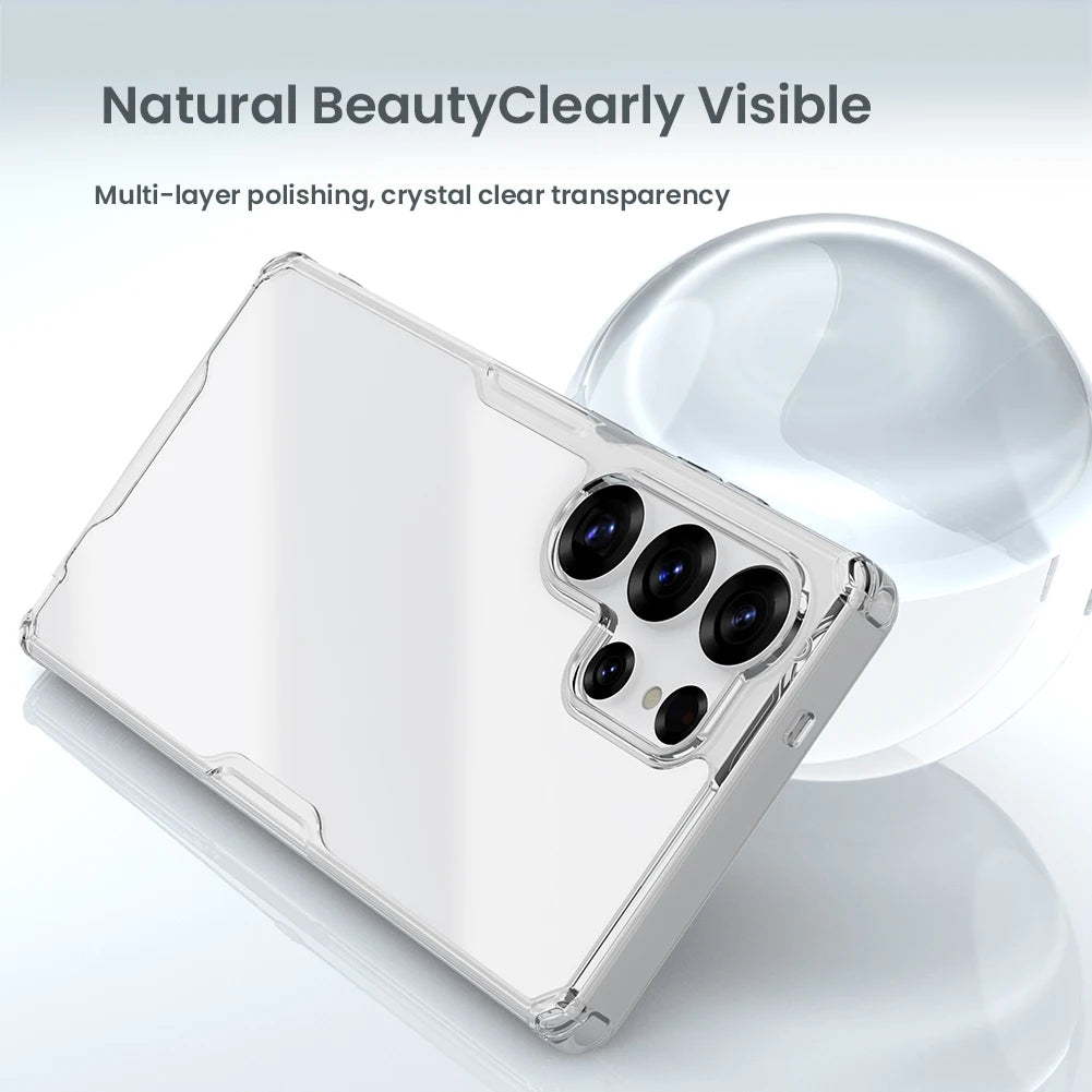 Nillkin for Samsung Galaxy S26 Ultra S26 Plus S25 Ultra S24 Ultra S23 Ultra TPU + PC Silicone Soft Transparent Phone Case