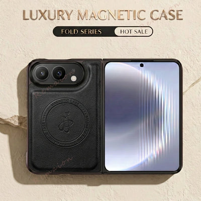 New 18 Fold Leather Magnetic Phone Case For iPhone Fold 18 DUO 18Fold Magsafe Luxury Ring Shockproof Protector Cover 18DUO