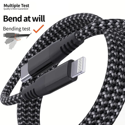 LAlHONEN MFi Certified USB‑C to Lightning Fast Charging Cable 1M 2M 3M 10ft For iPhone 14 13 12 11 XS XR X