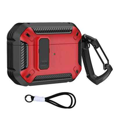Cases For AirPods 5（2026)with Lock Clip Rugged Armor Shockproof Case For AirPods Pro 3 Protect Hard Shell For AirPods 4/5 Cases