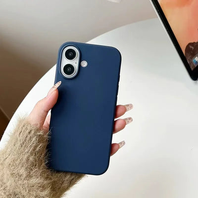 Liquid Silicone Mobile Phone Case for Apple iphone 16 15 14 13 12 11 Pro 13 mini X XR Xs Max Matte Shockproof Cover Cases