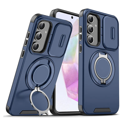 Case For Samsung Galaxy S26 S25 S24 S23 S22 S21 Ultra Plus S25 Edge S25FE S24FE Slide Camera Protect Magnetic holder Armor Cover