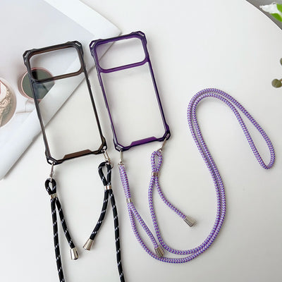 Neck Strap Long Rope Phone Case Suitable For iPhone 17 Pro Max Strap 16 14 11 12 13 15 Pro Max Plus Drop Protection Case