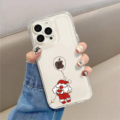 Funny Cartoon New Year Christmas Santa Phone Case for iPhone 17 16 15 14 13 12 11 Pro Max Mini SE4 Plus Air 16E Shockproof Shell