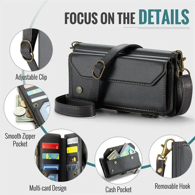 Crossbody Lanyard Wallet Case for Samsung Galaxy S26 S25 S24 Ultra S23 FE S22 Plus A17 A37 A57 A16 A36 A56 A15 A35 A55 Cover