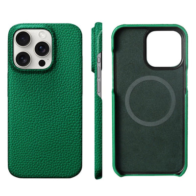 LANGSIDI Natural Cowhide Leather for Magsafe Case for iPhone 16 15 17 18 Pro Max 15Pro 16Pro Luxury Magnetic Phone Back Cover