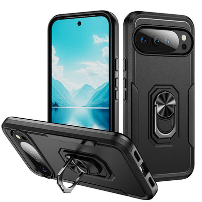 Magnetic Metal Ring Holder Armor Cover Shockproof Phone Cases For Google Pixel 11 10 9 8 7 6 Pro XL 10A 9A 8A 7A 6A Plastic Case