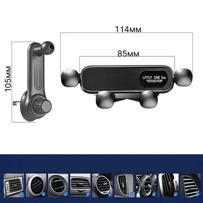 New Gravity Car Phone Holder for 4.7-7 inch Mobile Phone Car Air Vent Phone Mount Universal Shockproof GPS Clip Smartphone Stand