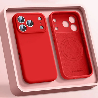Magnetic Original Liquid Silicone Phone Case For iPhone 18 17 16 15 14 13 Pro Max 17Pro 18 For Magsafe Wireless Cases Soft Cover