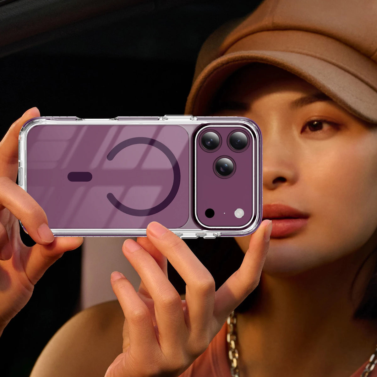 Luxury Clear for Magsafe Magnetic Case For iPhone 18 17 Pro Max 18pro 17pro Coque Wireless Charging Candy Frame Shockproof Cover