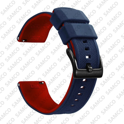 Quick Release Rubber Watch Strap Silicone Watch Band 18mm 20mm 22mm  Huawei ,Samsung Galaxy, Garmin, Watch Replacement Watchband
