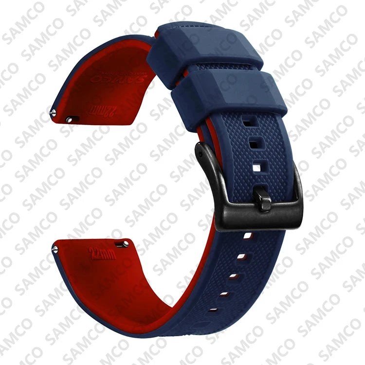 Quick Release Rubber Watch Strap Silicone Watch Band 18mm 20mm 22mm  Huawei ,Samsung Galaxy, Garmin, Watch Replacement Watchband