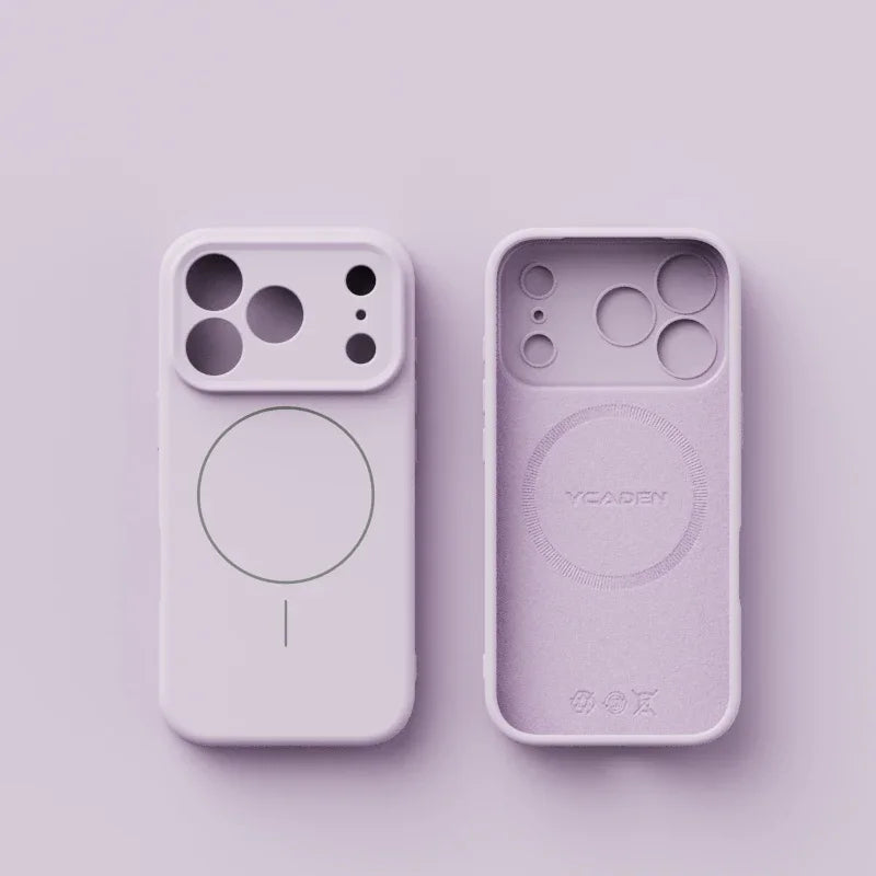Luxury Liquid Silicone Case for iPhone 18 17 Air 16 16E 15 14 13 12 11 Pro Max Soft For Magsafe Magnet Shockproof Matte Cover