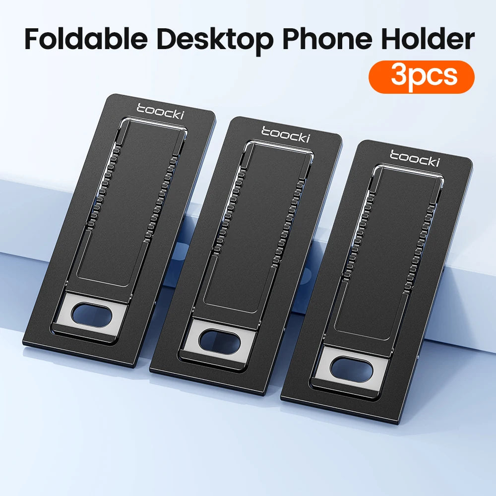 Toocki Phone Stand Holder Portable Folding Universal Light Thin Stand For iPhone 14 13 Samsung S22 Xiaomi Desktop Phone Holder