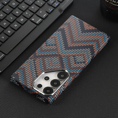 Luxury Kevlar Aramid Fiber Case For Samsung Galaxy S22 S23 S24 S25 S26 Ultra Plus Magnetic Carbon Fiber Phone Cover For S26 Plus