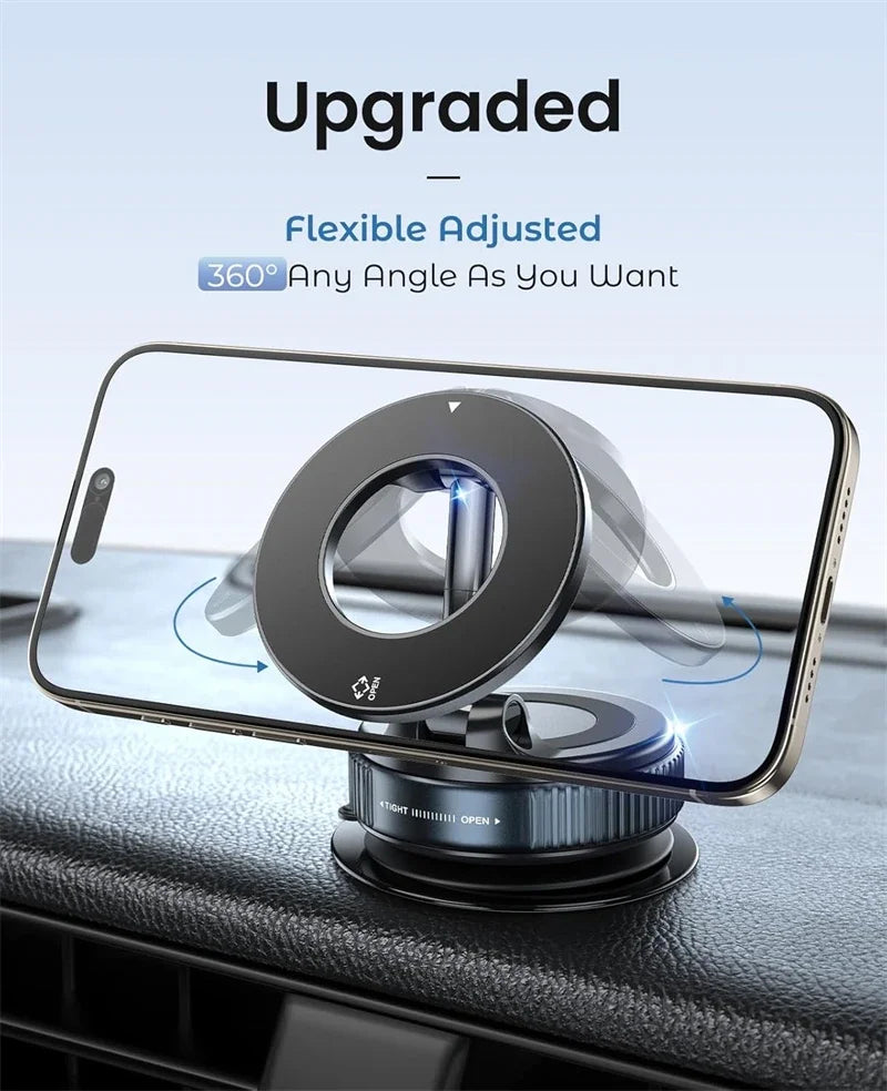 New 360° Adjustable Vacuum Suction Magnetic Bracket Car Phone Holder for Magsafe IPhone Samsung HUAWEI Foldable phone bracket