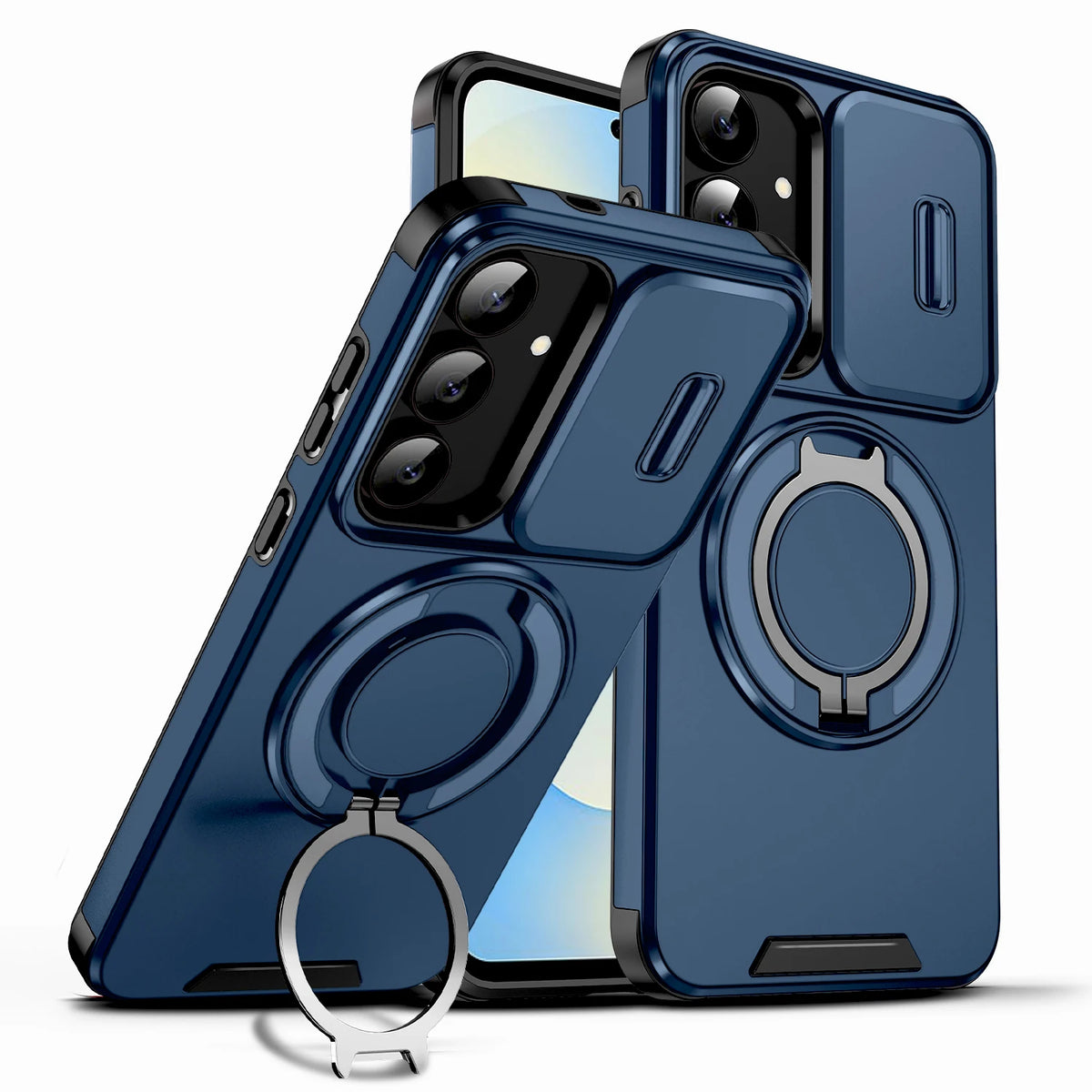 Slide Cap Cover Case For Samsung Galaxy A57 A37 A27 A17 A18 A56 A36 A26 A16 A55 A35 A15 A54 5G 4G S26 S25 S24 S23 FE Plus Stand