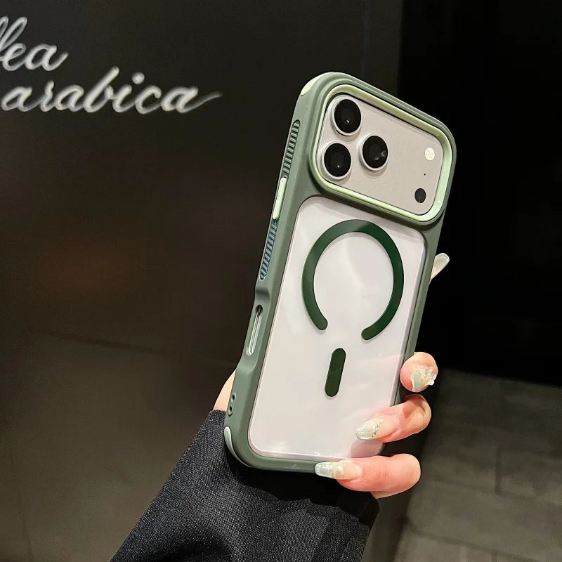 Original Transparent Shockproof For Magsafe Case For iPhone 18 17 Air 16 15 14 13 12 11 Pro Max Magnetic Wireless Charge Cover