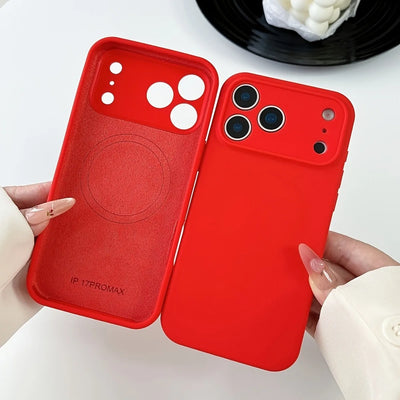 Magnetic Original Liquid Silicone Phone Case For iPhone 18 17 16 15 14 13 Pro Max 17Pro 18 For Magsafe Wireless Cases Soft Cover