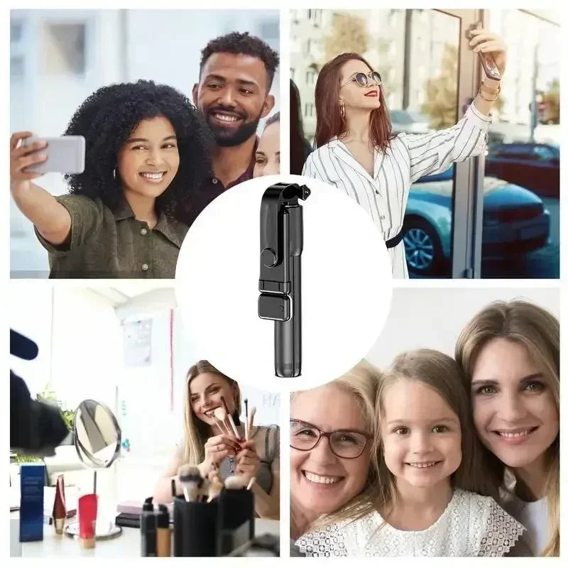 360 Rotation Selfie Stick Tripod Toneof Multi Mode Retractable Camera Pole Mini Cell Phone Selfie Artifact Material