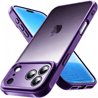 Phone case for iphone 18 Pro Max 18Pro 17 17e 17Pro iphone17 Air Translucent Matte Back & TPU Side Shockproof Proteciton cover