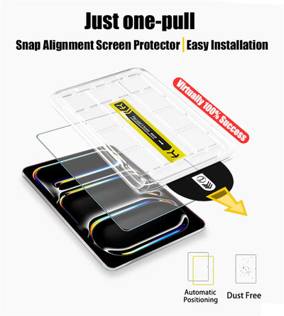 Tempered Glass Screen Protector for iPad Air 11 13 M4 M3 M2 Pro 11 13 M5 12.9 11th A16 10th 9th 8th 7th Air 5 4 3 10.2 10.5