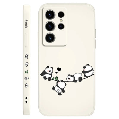Baby Panda Phone Case For Samsung Galaxy S25 S24 S23 S22 S21 S20 S10 S10E Ultra Plus FE Note 20 Ultra 10 Plus Cover