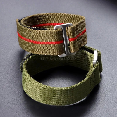Military Nylon Watch Band Strap For Tudor FXD Bayview Little Red Flower Bluedon Dividing Wrist Bracelet 20/22mm Canvas Wristbelt