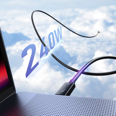 CABLETIME Thunderbolt 5 Cable 120Gbps 240W USB C to USB C Cable 4K@540Hz Intel Certified for Laptop iMac Macbook