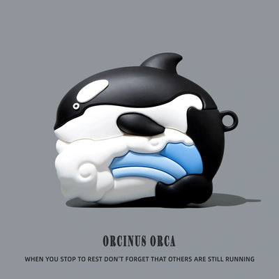 For AirPods 1/2 3 4 Pro3 2025 Pro2  Case Cartoon Cat Puppy Orca Silicone Earphone Accessories Soft Protective Sleeve Shell Funda