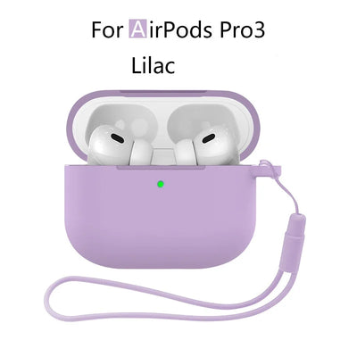 for AirPods Pro 3 2025 New Case Full Protective Soft Silicone Shockproof Case with Keychain for AirPods Pro 3 Case for Men Women