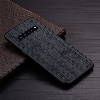 Case for Samsung Galaxy S10 Plus Lite S10E 5G Funda Bamboo Wood Pattern Leather Cover Luxury Coque for Galaxy S10 Plus Case Capa