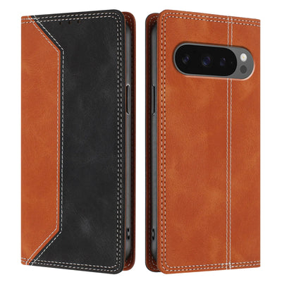 Magnetic Leather Wallet Case for Google Pixel 10 9 9A 8 8A 7 7A 6 6A 5 5A 4A 5G Pro XL Flip Phone Cover Rfid Blocking Shockproof