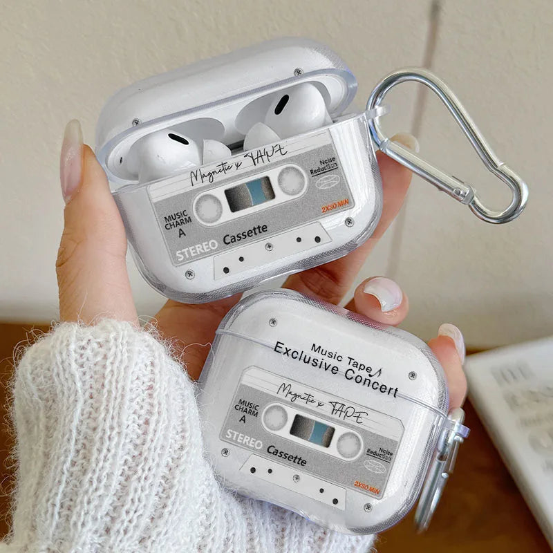 Tape Radio Retro Pattern Earphone Cover for Apple AirPods Pro 2/Pro 3/Pro Headphones Cases Protective Case For AirPods 4/3/1/2